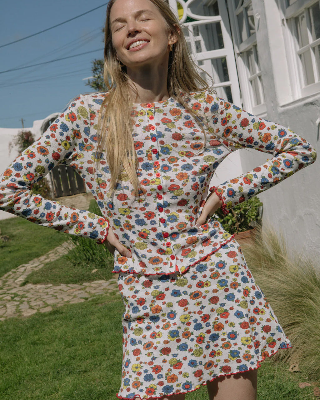 Lisa Says Gah - Poppy Cardigan - Primary Floral -