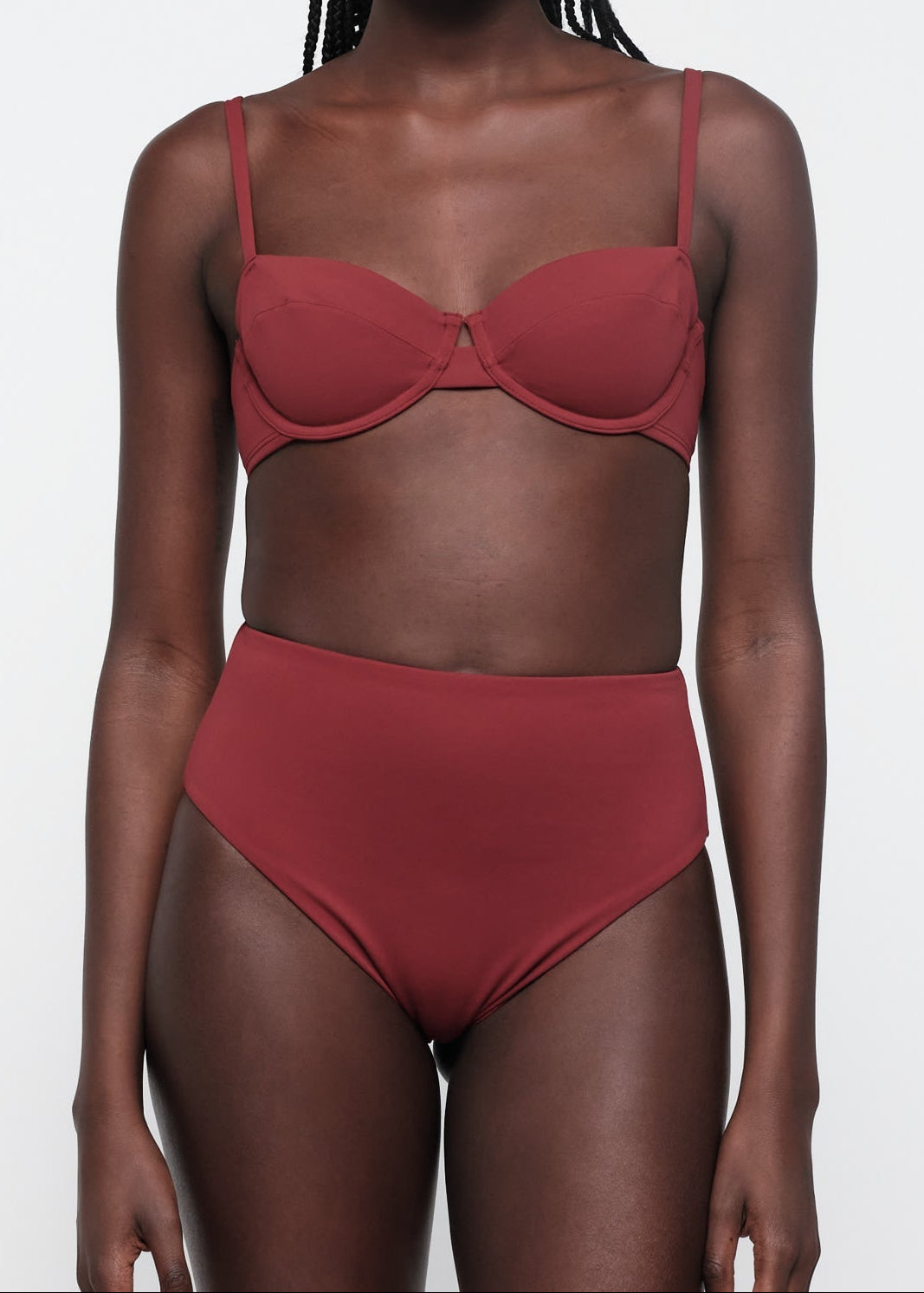 Organic Basics - Swim High-Rise Bikini Bottom - Hibiscus Kiss -