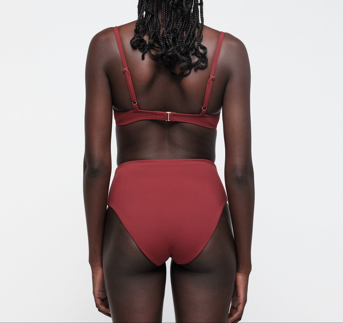 Organic Basics - Swim High-Rise Bikini Bottom - Hibiscus Kiss -