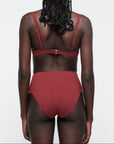Organic Basics - Swim High-Rise Bikini Bottom - Hibiscus Kiss -