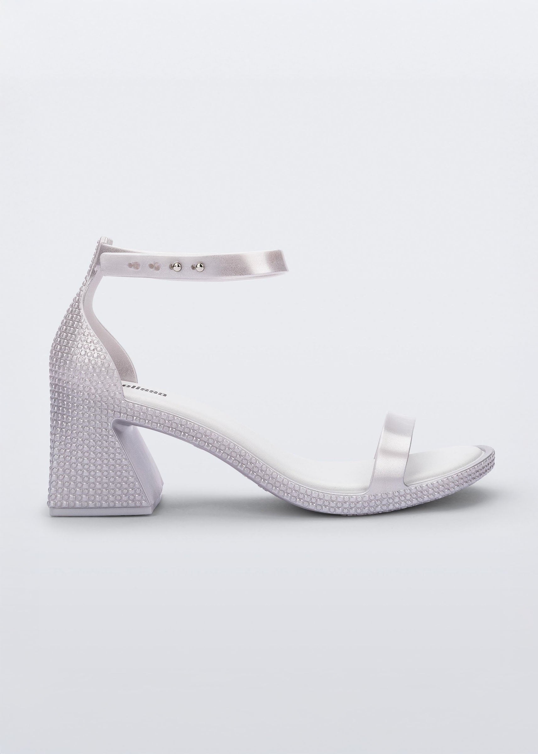 Melissa - Lux Heel - Metallic Silver/White -