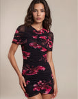 Saemdi - Sila Floral Mesh Cape Dress -