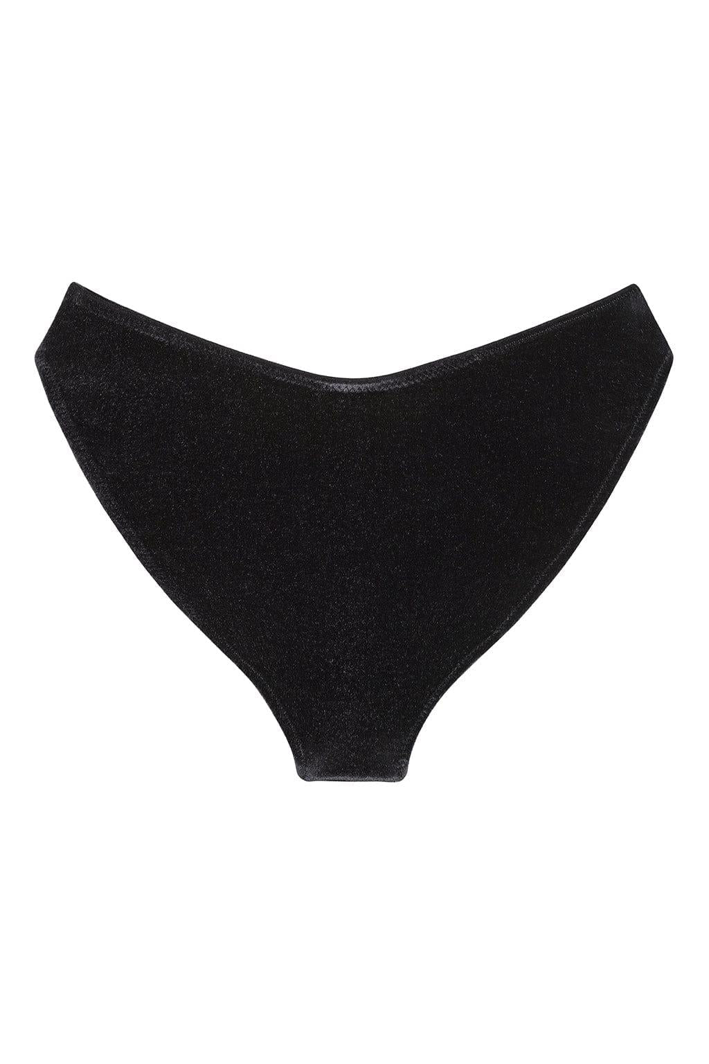 Montce - Black Velvet Added Coverage Lulu Bikini Bottom -