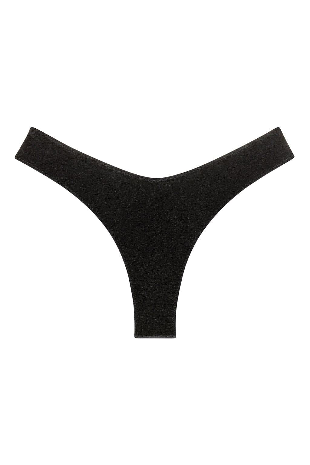Montce - Black Velvet Added Coverage Lulu Bikini Bottom -