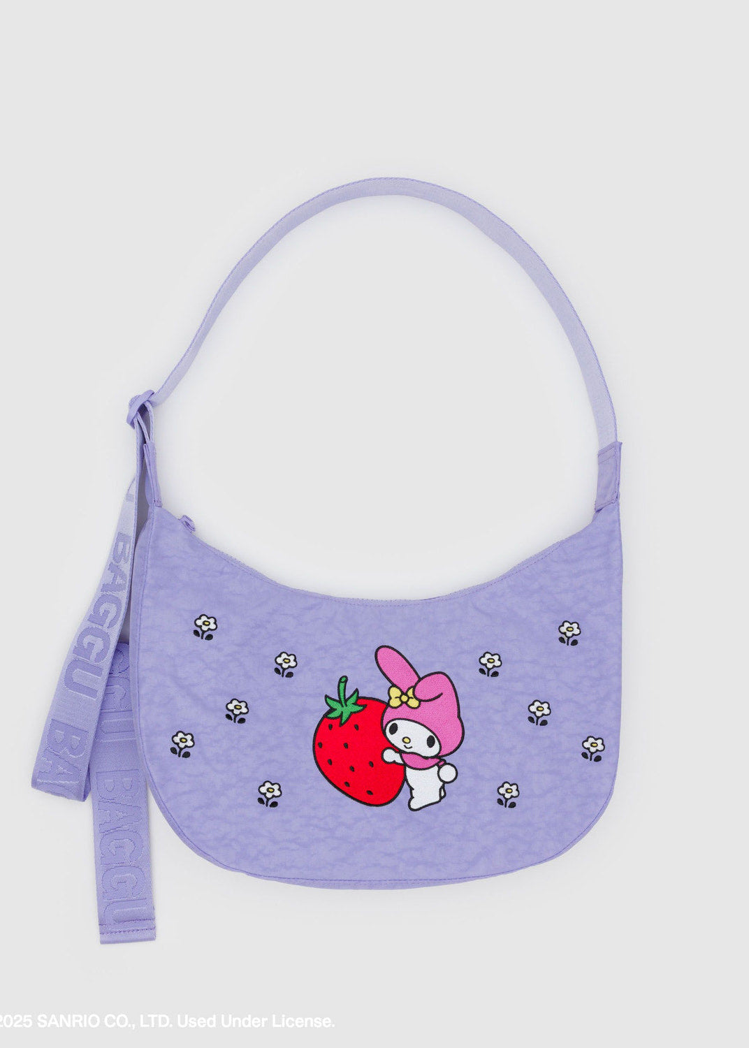 Baggu - Medium Nylon Crescent Bag - Embroidered My Melody Strawberry -