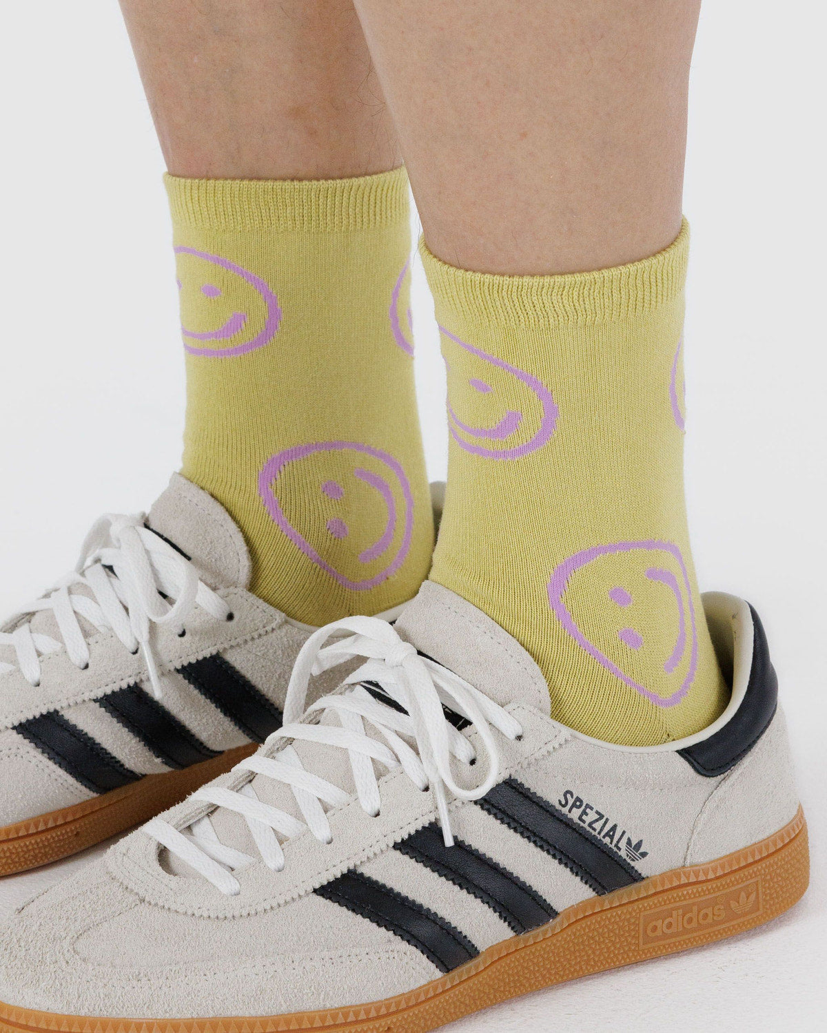 Baggu - Crew Sock - Straw Happy -