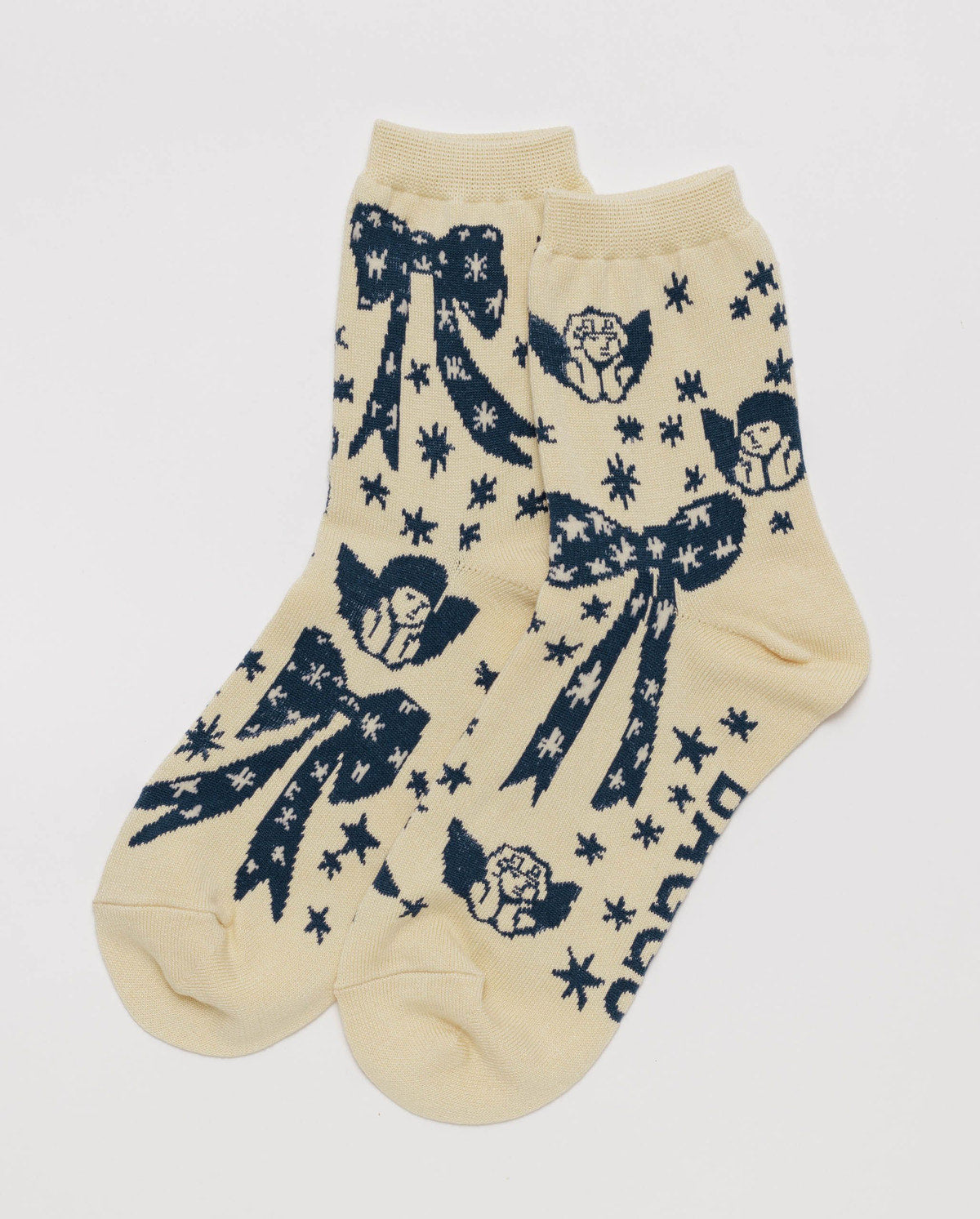 Baggu - Crew Sock - Cherub Bows -