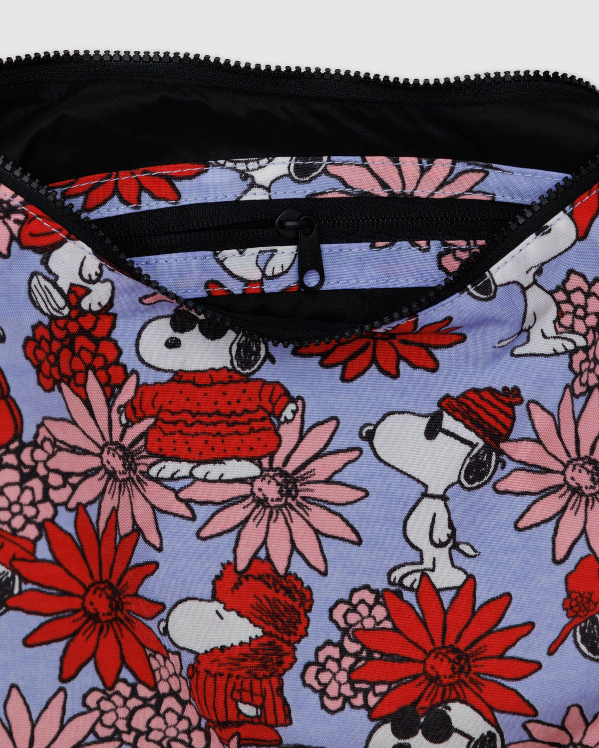 Baggu - Medium Nylon Crescent Bag - Floral Snoopy -