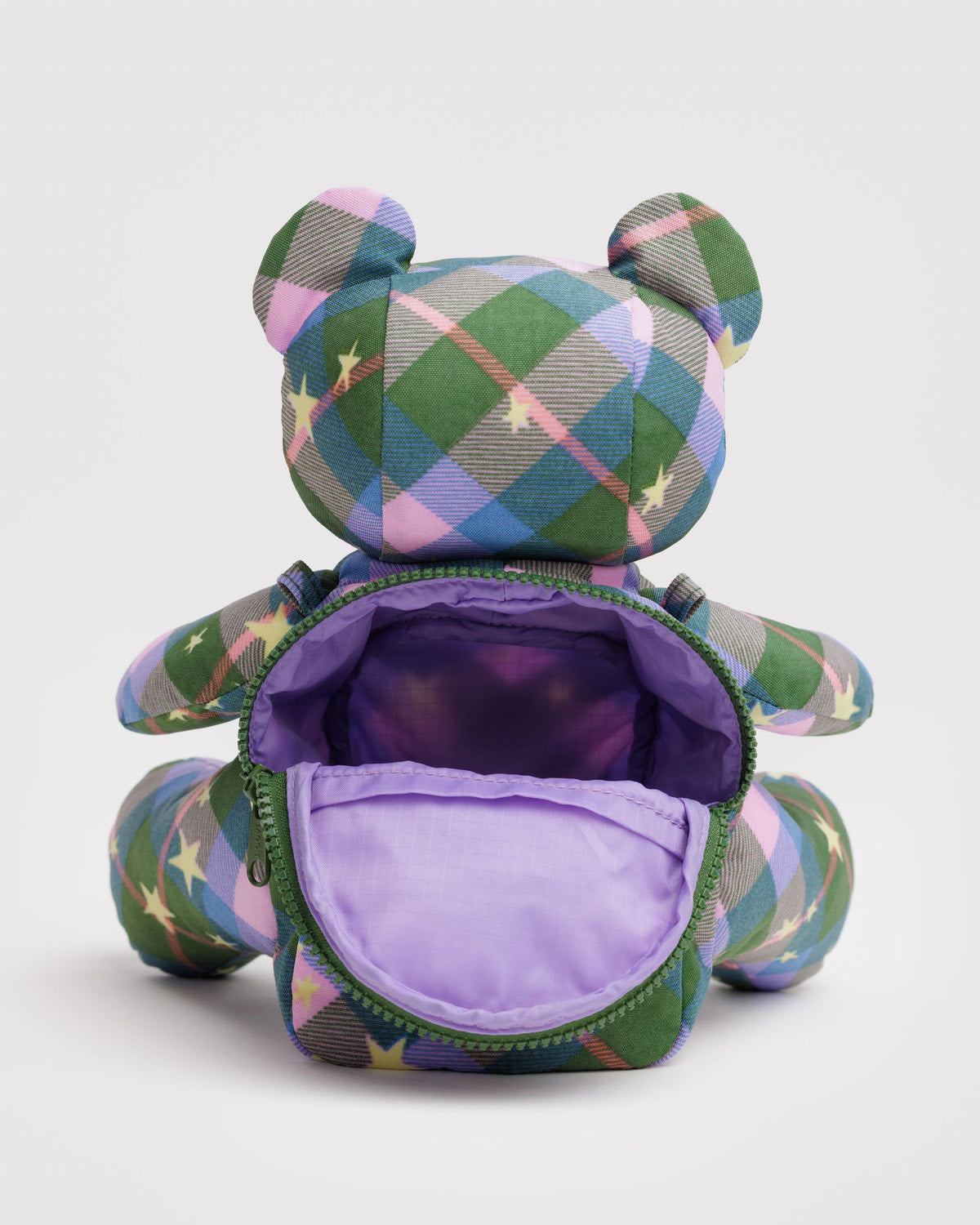 Baggu - Bear Bag - Green Star Plaid -