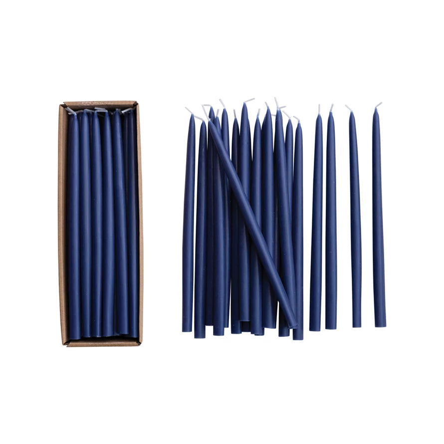 Creative Co. - Thin Taper Candles Set of 24 - Navy -