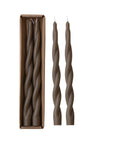 Creative Co. - Twisted Taper Candles - Brown -