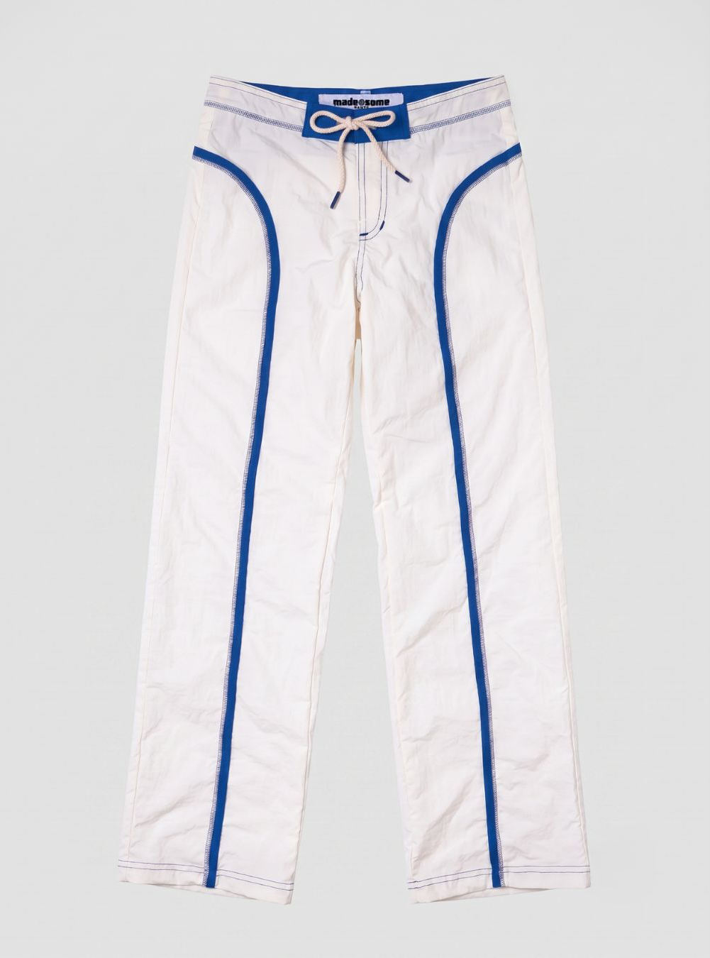 Made Some - Made Some Nylon Pants - White/Cobalt -