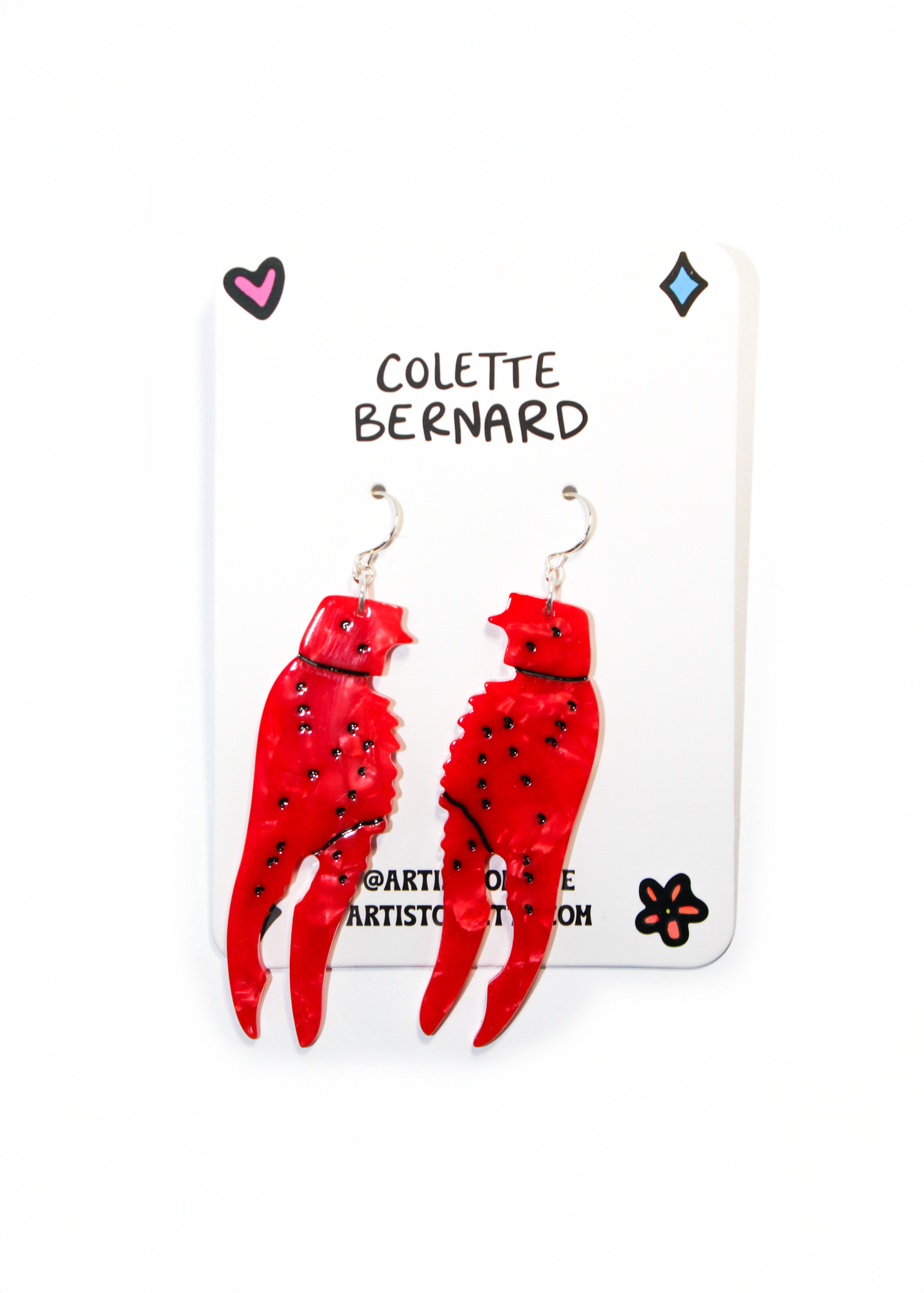 Artist Colette - Crawfish Claw Earrings -