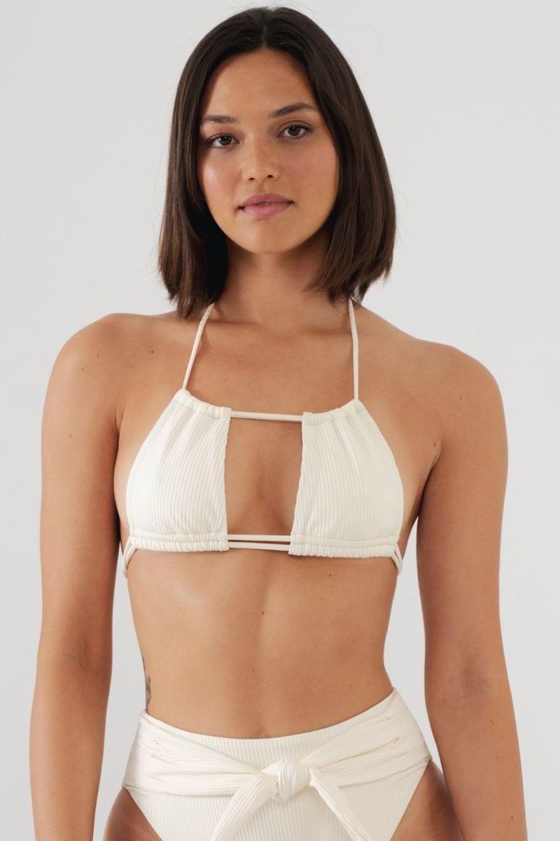 Montce - Cream Rib Brasil Bikini Top -
