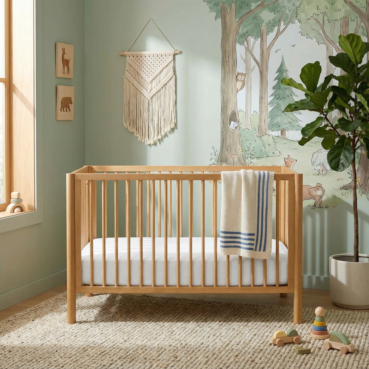 ettitude - Signature Sateen Crib Fitted Sheet -