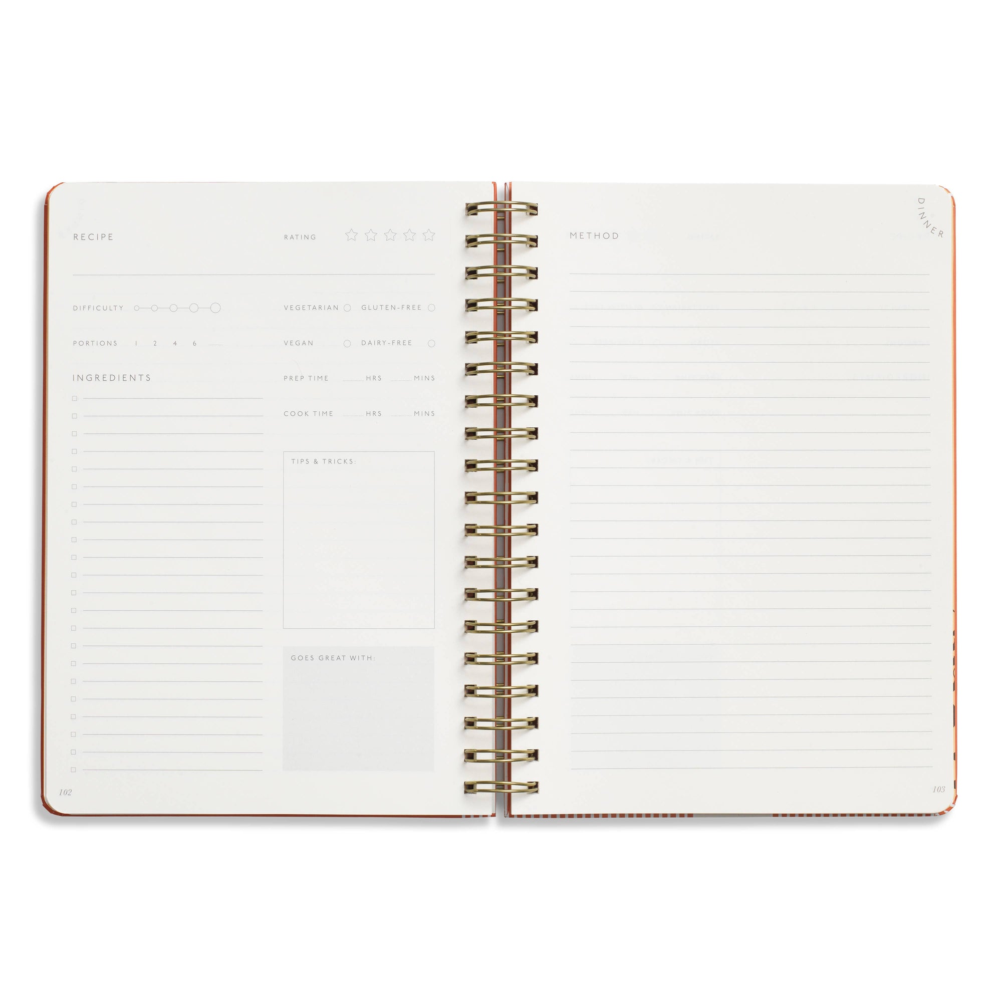 Papier - Spiral Recipe Journal - Eat Well -