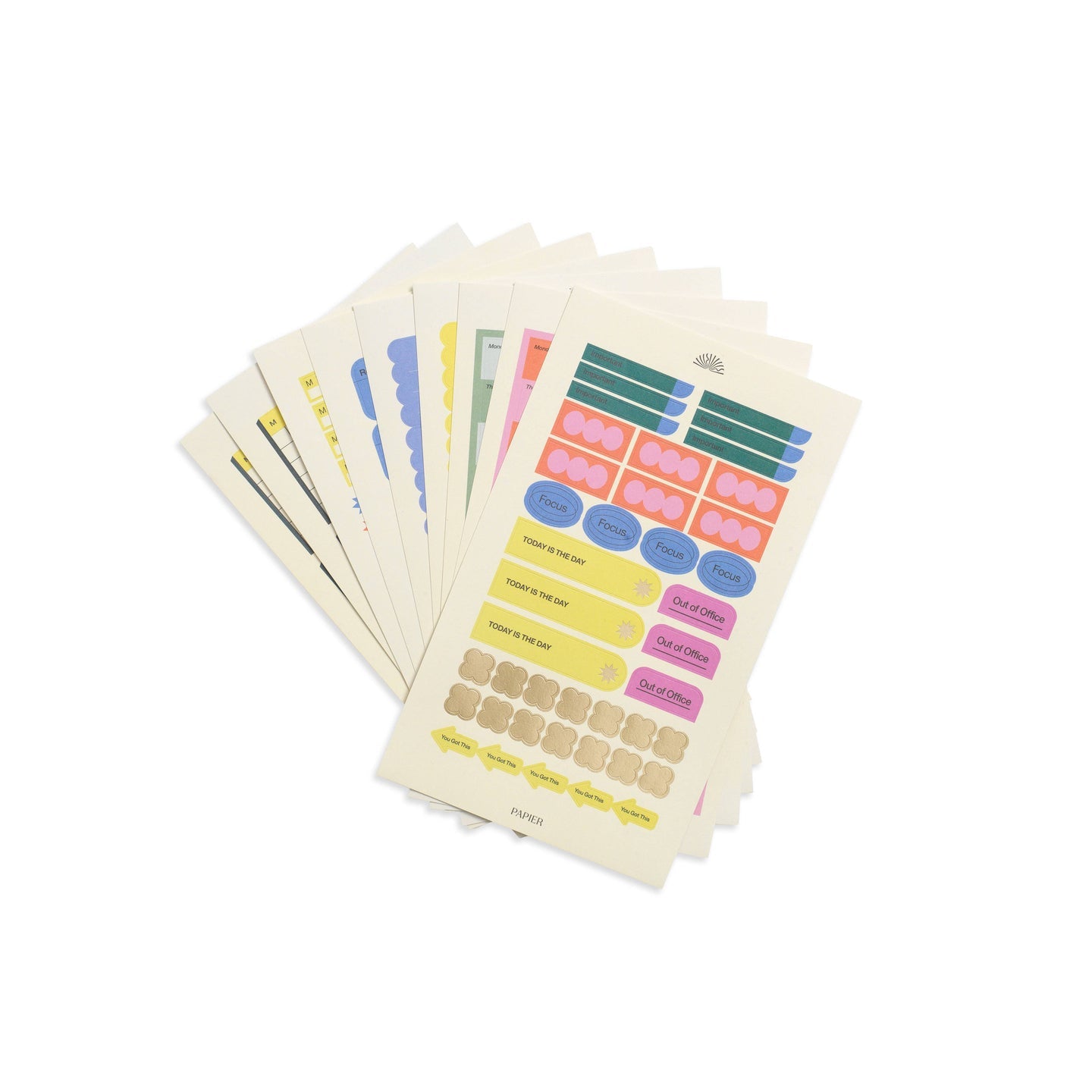 Papier - Productivity Stickers - Gold -