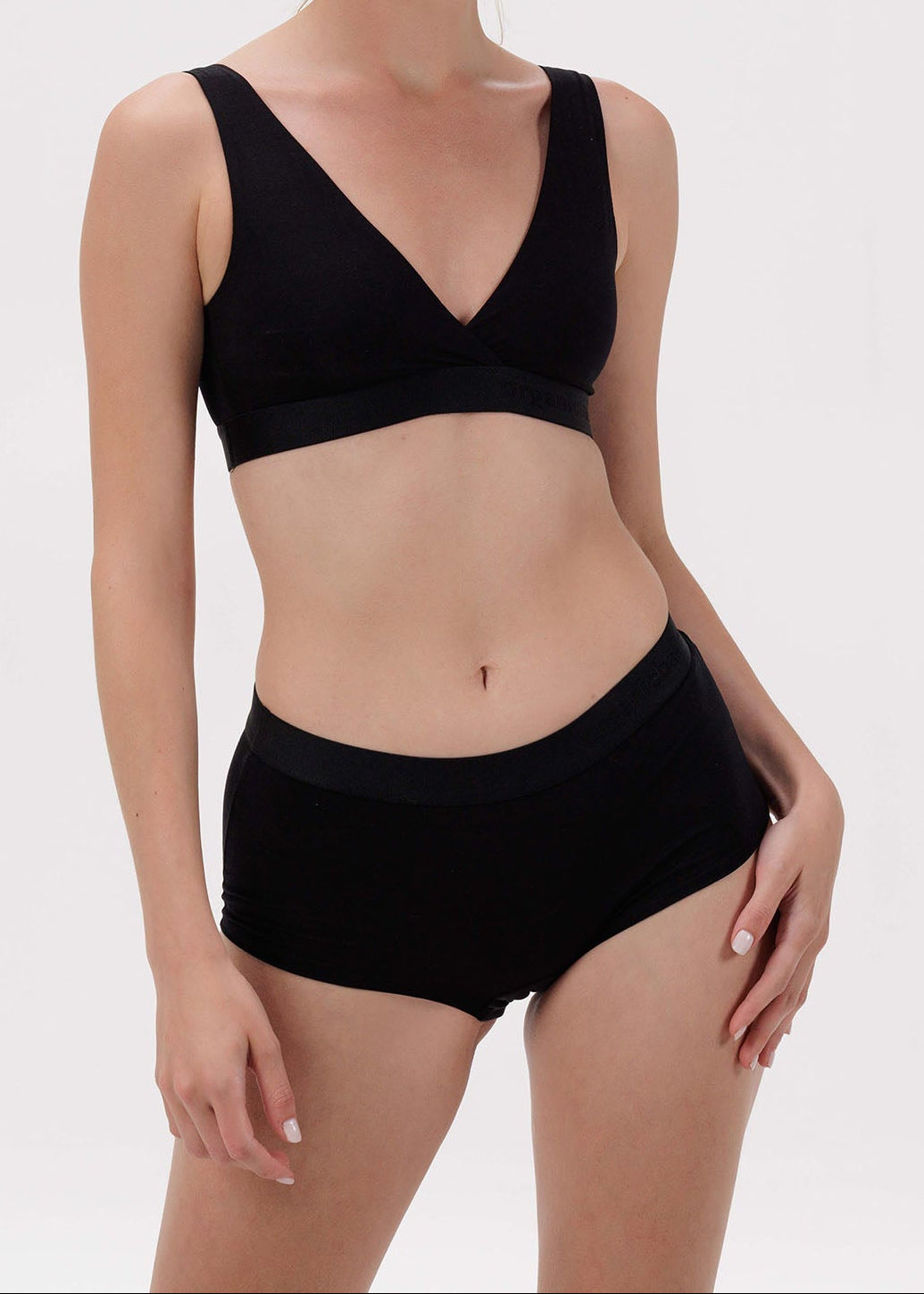 Organic Basics - Soft Touch Basic Bralette - Black -