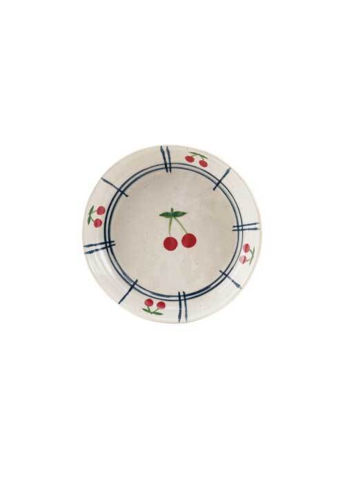 Creative Co. - Hand-Painted Stoneware Dish - Cherries -