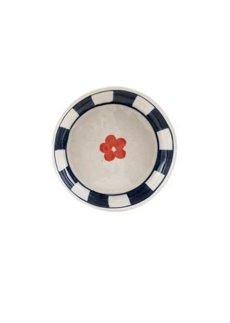 Creative Co. - Hand-Painted Stoneware Dish - Flowers -