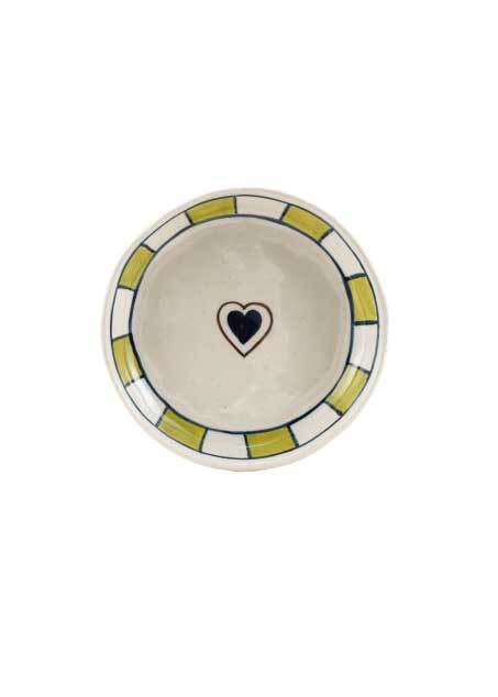 Creative Co. - Hand-Painted Stoneware Dish - Hearts -