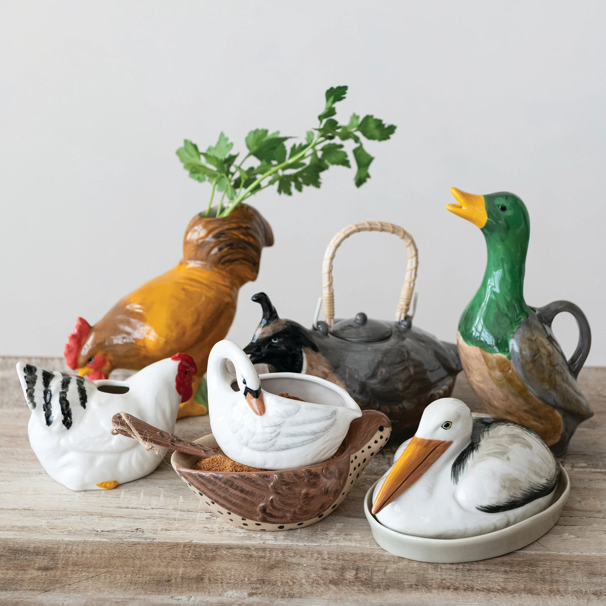 Creative Co. - Stoneware Swan Creamer Dish -