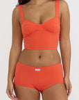 Organic Basics - Core Icon Shorty - Vibrant Red -