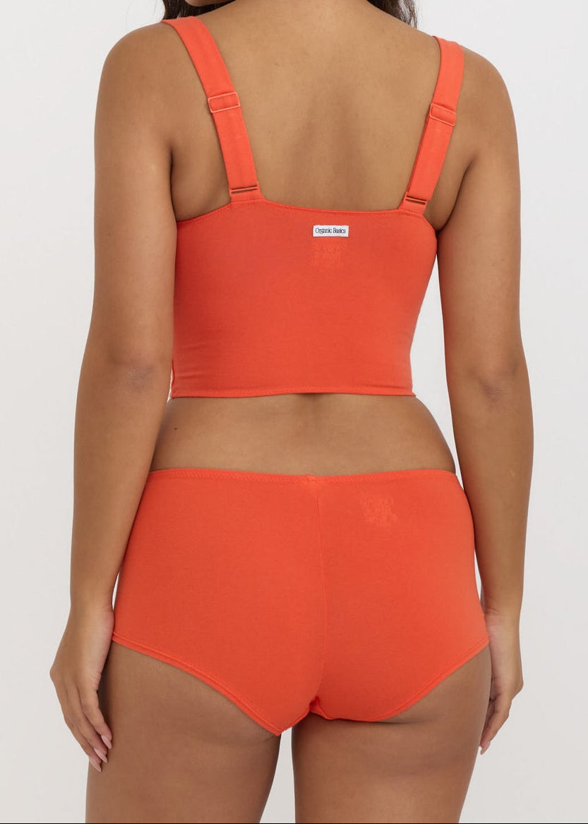 Organic Basics - Core Icon Shorty - Vibrant Red -