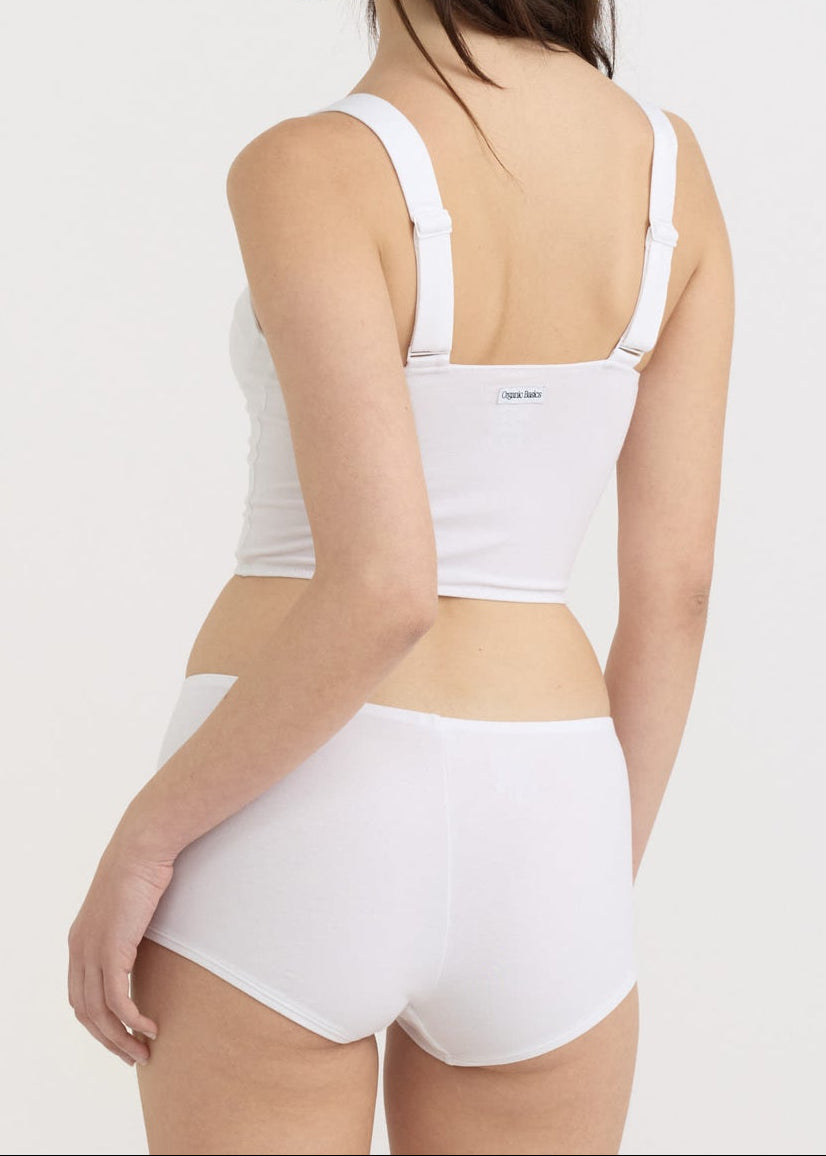Organic Basics - Core Icon Shorty - White -