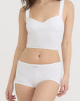 Organic Basics - Core Icon Shorty - White -