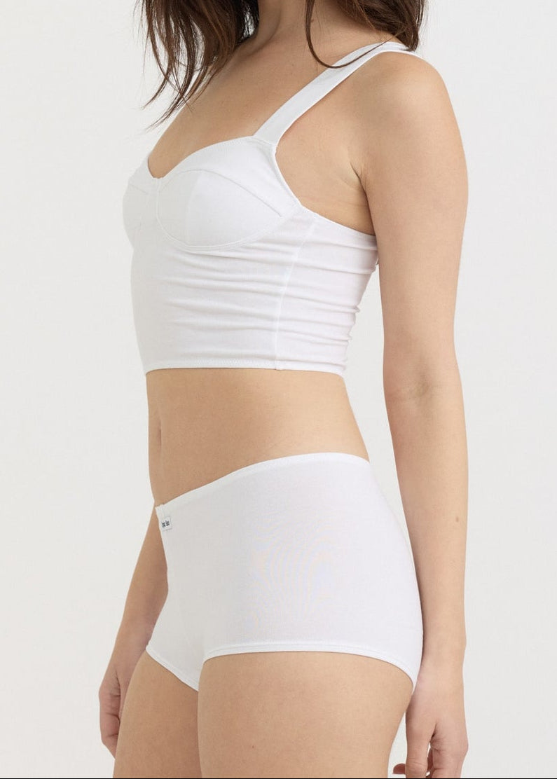 Organic Basics - Core Icon Shorty - White -