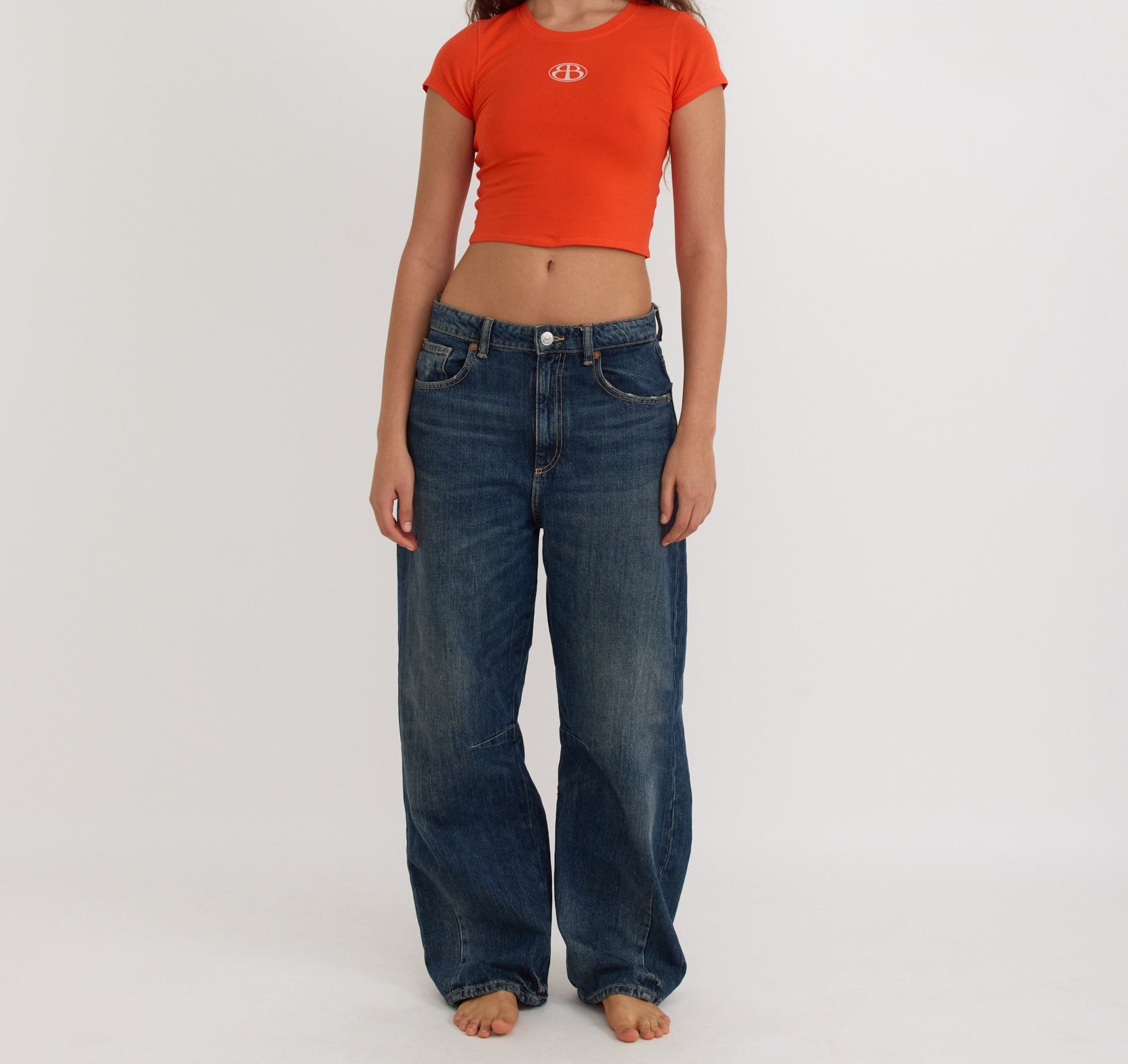 Organic Basics - Core Butterfly Baby Tee - Vibrant Red -