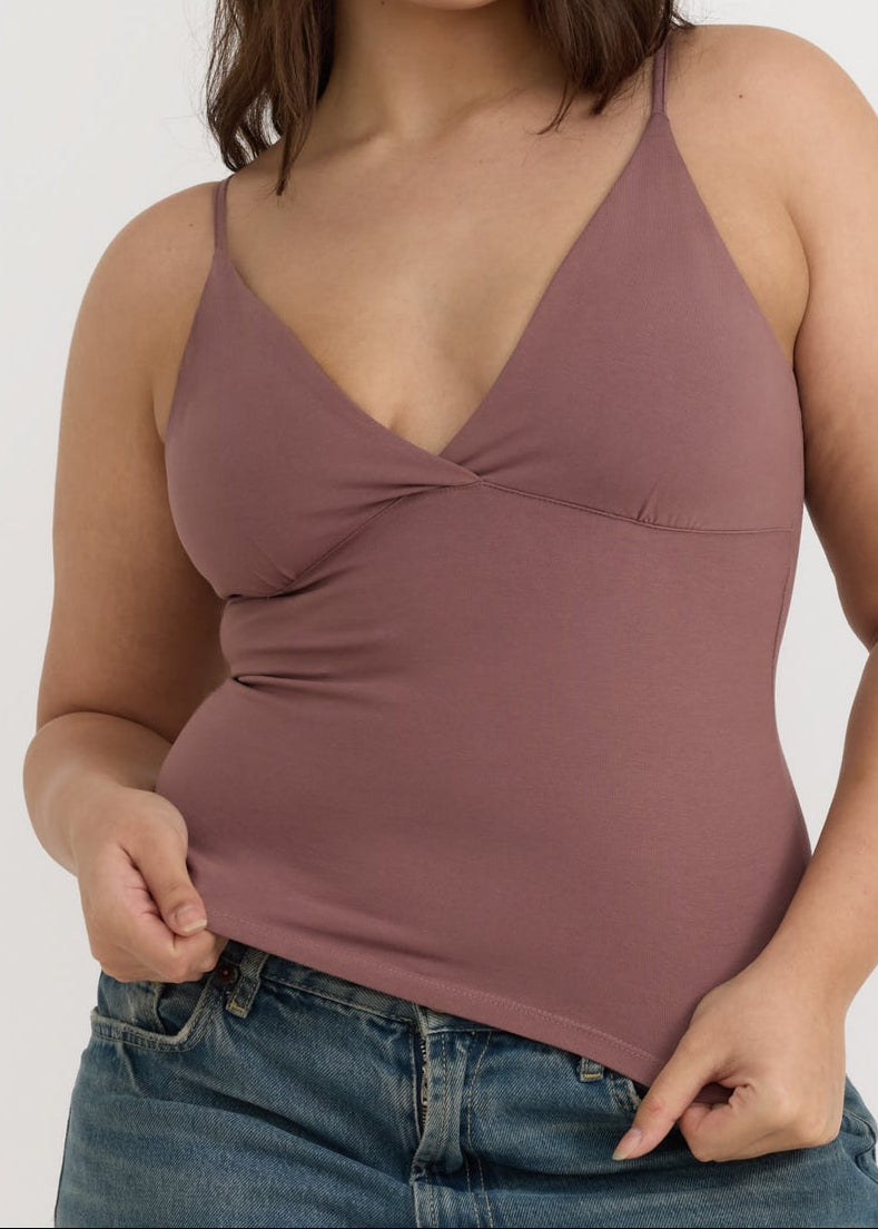 Organic Basics - Core Cami - Rose Wood -