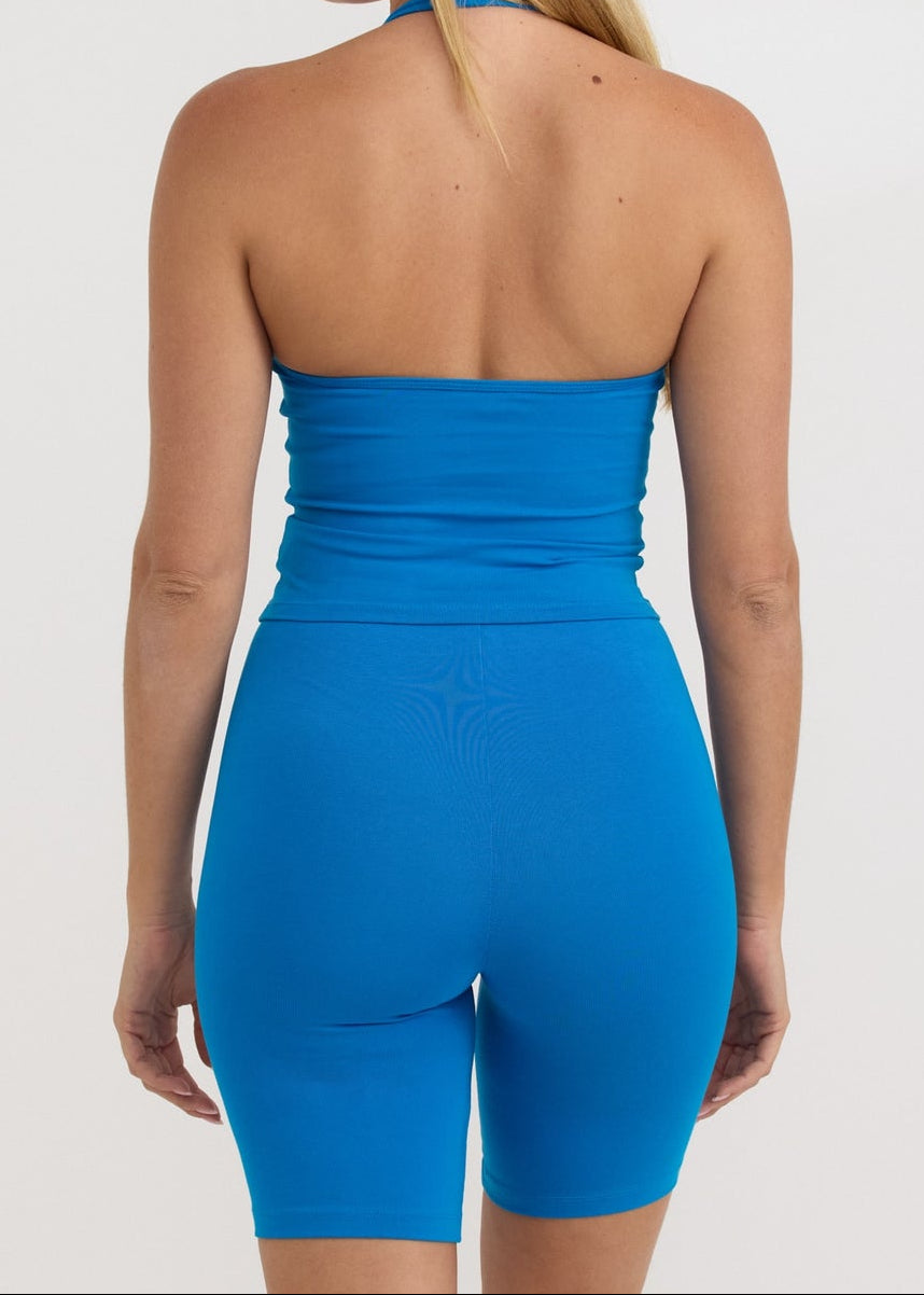 Organic Basics - Core Halter Top - Azure Blue -