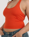 Organic Basics - Core Halter Top - Vibrant Red -