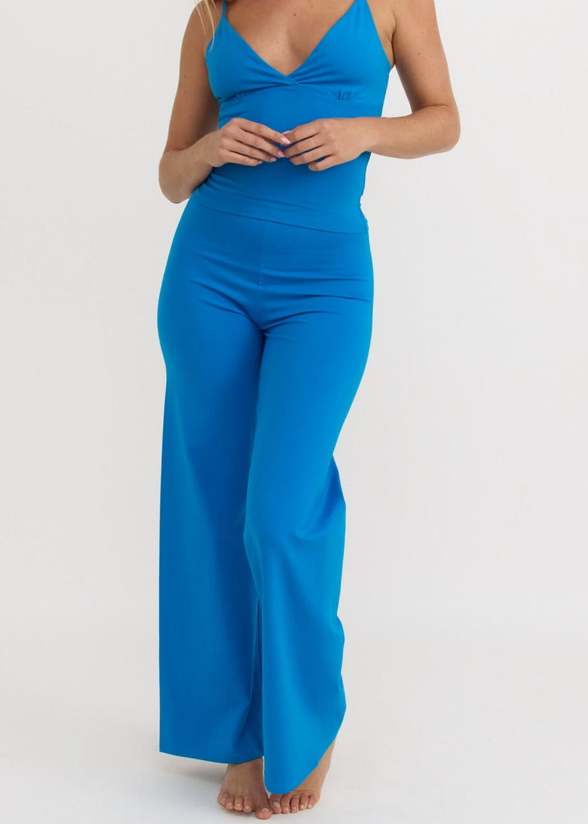 Organic Basics - Core Straight Leg Pants - Azure Blue -