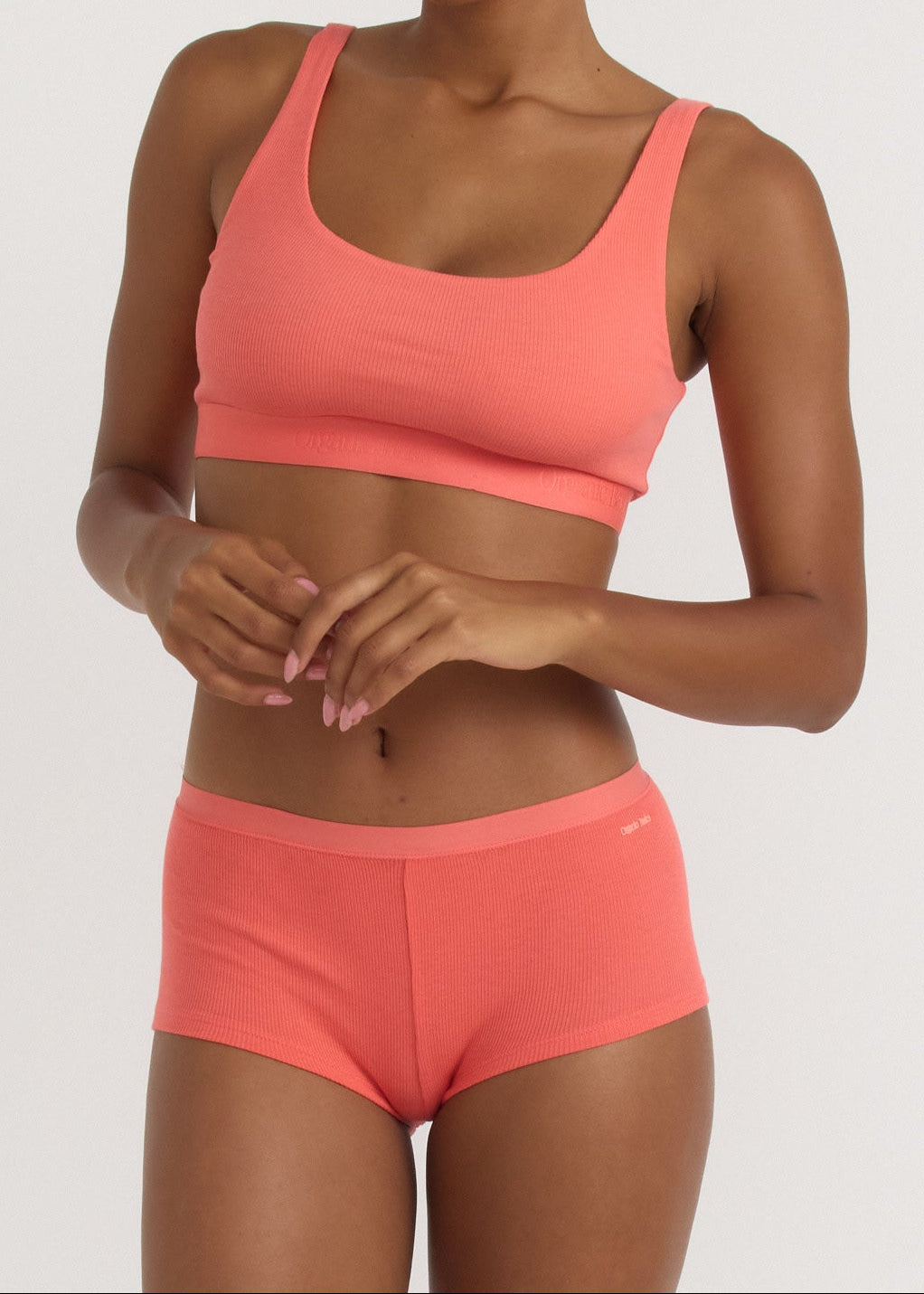 Organic Basics - Core Rib Shorty - Sunset -