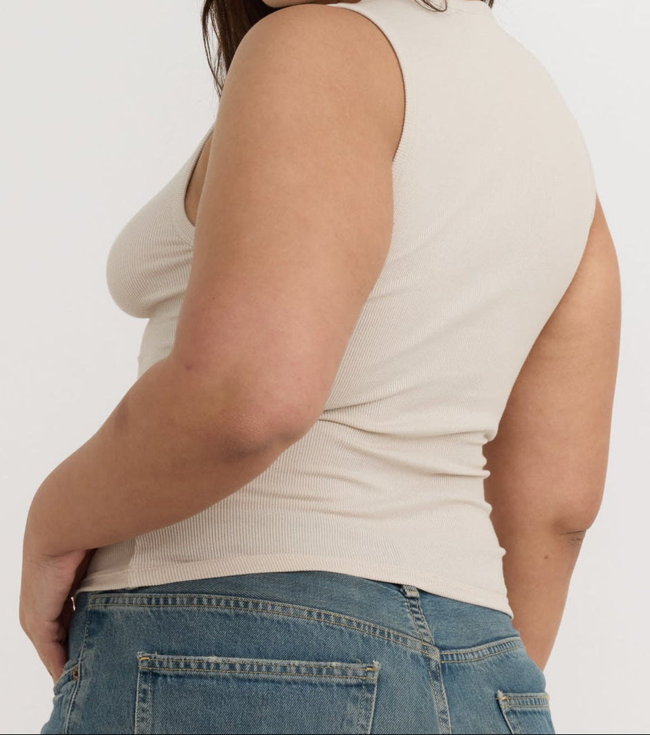 Organic Basics - Core Rib Tank Top - Sandstone -