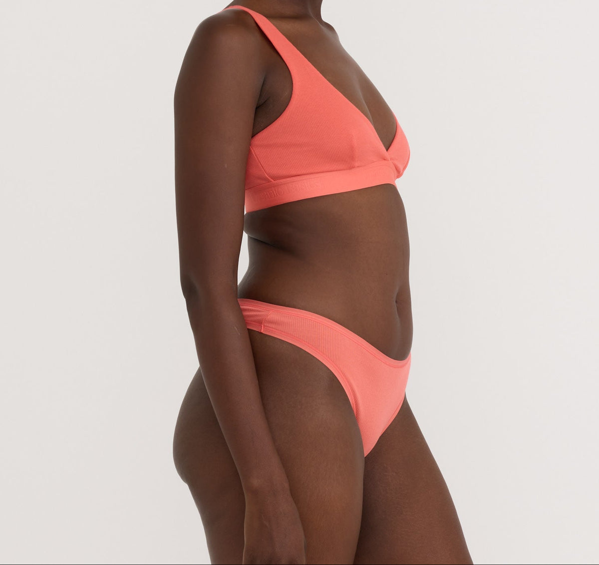 Organic Basics - Core Rib Thong - Sunset -