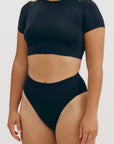 Organic Basics - Smooth Hi-Leg Briefs 5-Pack - Black -