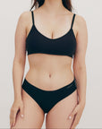 Organic Basics - Naked Rib Thong - Black -