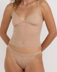 Organic Basics - Mesh Cami - Hazelnut -