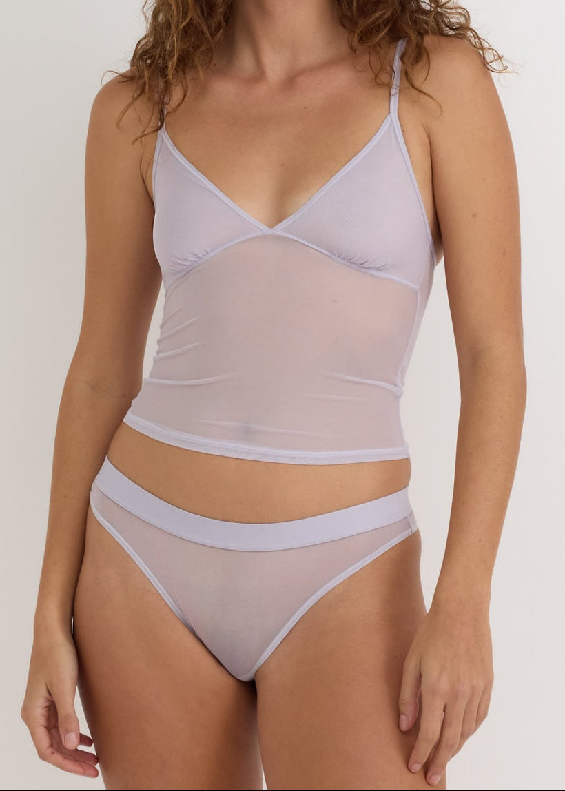 Organic Basics - Mesh Cami - Soft Lilac -