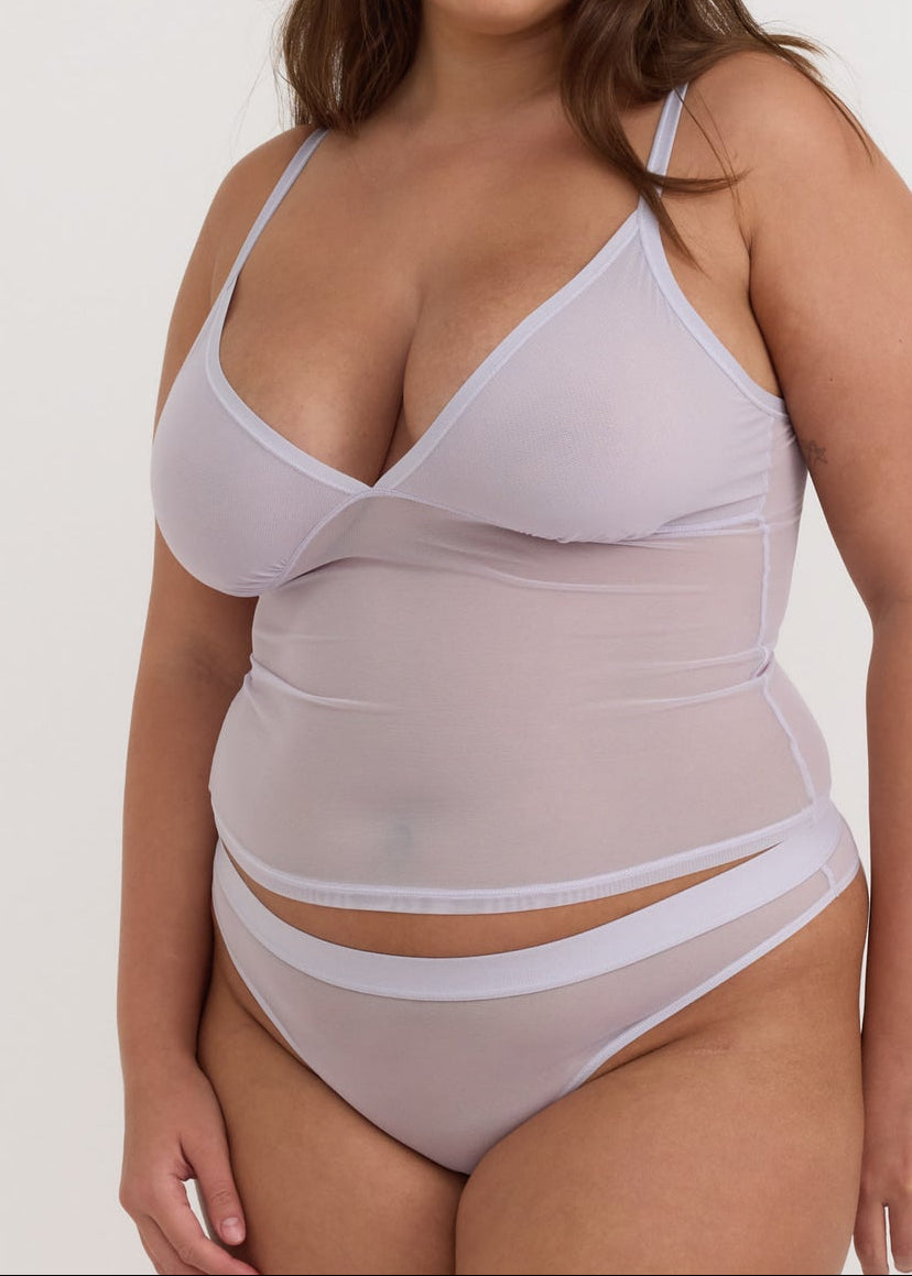 Organic Basics - Mesh Cami - Soft Lilac -