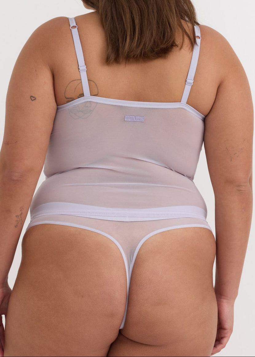 Organic Basics - Mesh Cami - Soft Lilac -