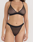Organic Basics - Mesh Tanga Briefs - Black -