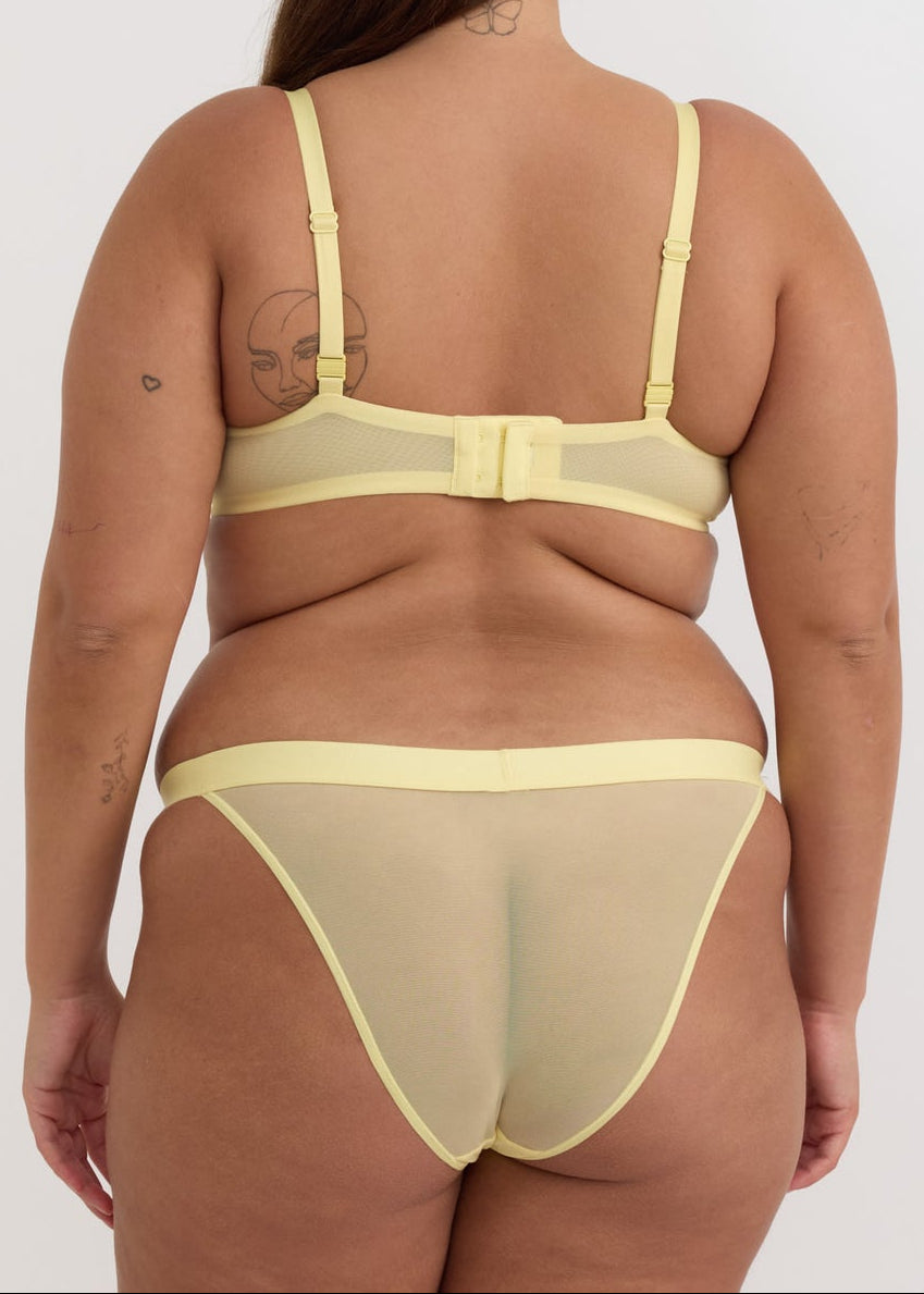 Organic Basics - Mesh Tanga Briefs - Light Lemon -