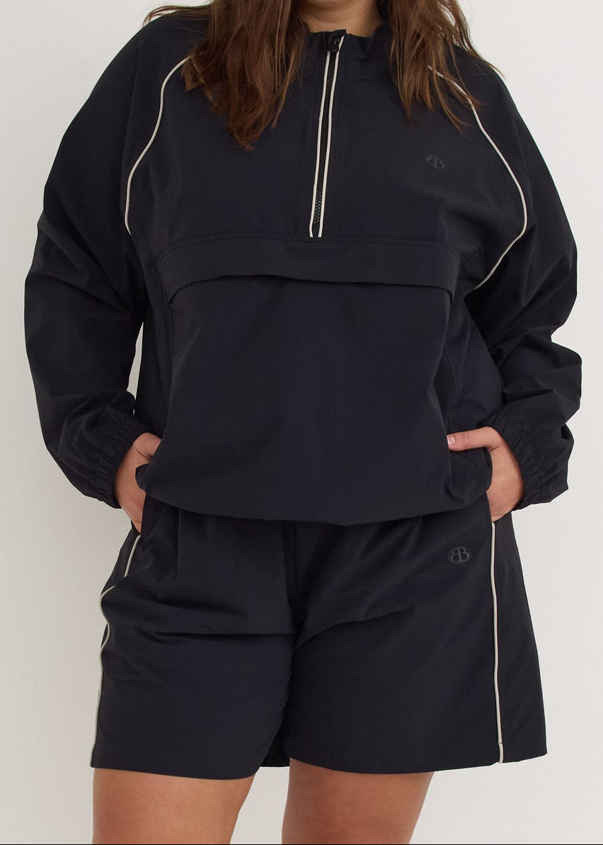 Organic Basics - Track Half Zip Jacket - Black -