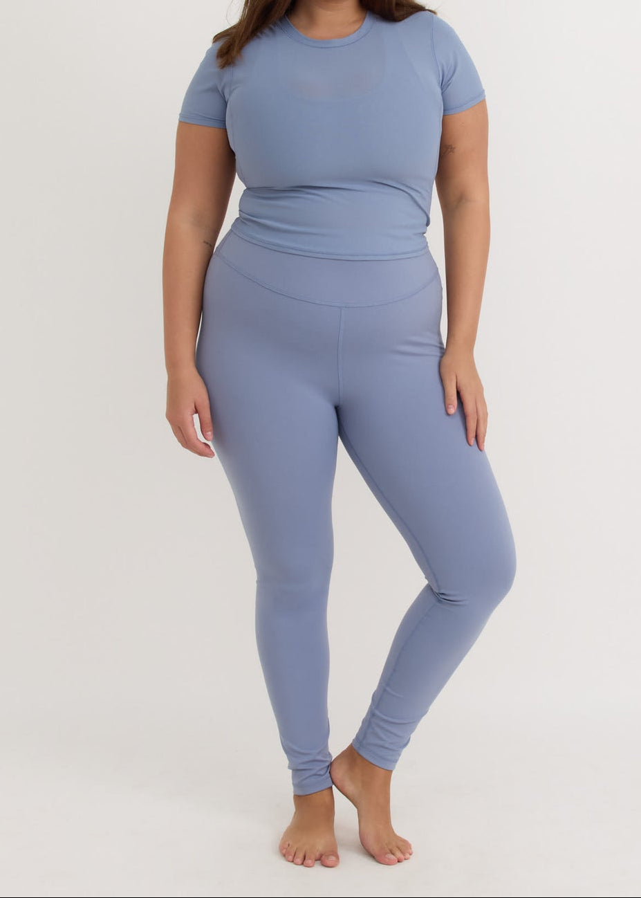 Organic Basics - Active Leggings - Misty Blue -