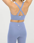 Organic Basics - Active Cross Back Bra - Misty Blue -